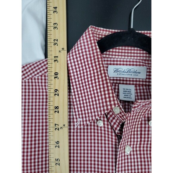 Brooks Brothers Shirt Mens 16-34/35 Long Sleeve Plaid Button Down Preppy - Picture 9 of 9